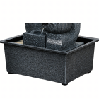 dekoratyvinis stalinis sodo fontanas su led apšvietimu 30 x 15,5 x 21 cm
