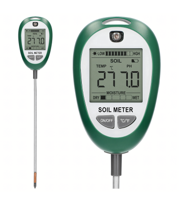 4 viename dirvožemio matuoklis – pH, drėgmės, temperatūros ir šviesos testeris