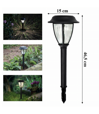 10 vnt. saulės energija įkraunamų led sodo žibintų rinkinys