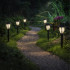 10 vnt. saulės energija įkraunamų led sodo žibintų rinkinys