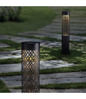 2 vnt. saulės energija įkraunamų sodo šviestuvų, įsmeigiamų, 71 cm, dekoratyviniai fakelai