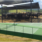 šešėliavimo tinklas 1,5 x 25 m, maskuojantis, 95 %, tvorai, 180 g, atsparus uv, su 50 tvirtinimo dirželių