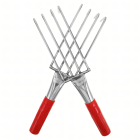 metalinis sodo grėbliukas su 4 dantimis, 32 cm
