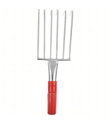 Metalinis sodo grėbliukas su 6 dantimis, 32 cm