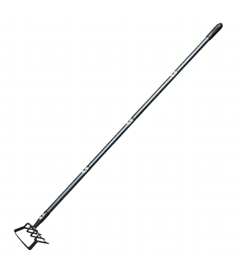 Sodo motyka su metaliniu kotu ir 4 sekcijų grėbliu su nageliais, 160 cm