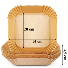 100 popierinių įdėklų karšto oro gruzdintuvei 20 x 20 cm