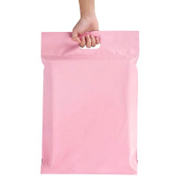 rožiniai kurjeriniai vokai su rankenėle 310 x 420 + 70 mm, 50 vnt.