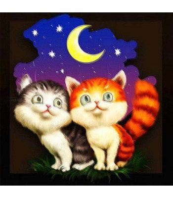 deimantinės mozaikos rinkinys 5d su kačiukų motyvu 20 x 20 cm