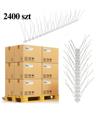metalinių nerūdijančio plieno spyglių nuo paukščių rinkinys, 2400 vnt., 50 cm