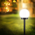 3 saulės energijos sodo šviestuvų girlianda su LED rutuliais