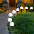 3 saulės energijos sodo šviestuvų girlianda su LED rutuliais