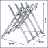 Sulankstomas metalinis stovas medienai pjauti 83 x 83 x 78 cm