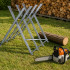 Sulankstomas metalinis stovas medienai pjauti 83 x 83 x 78 cm