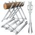 Sulankstomas metalinis stovas medienai pjauti 83 x 83 x 78 cm