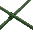 Kampinė kryžminė jungtis sodo kuoliukams, 11 mm, žalia, 10 vnt.
