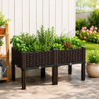 Pakelta modulinė sodo lysvė gėlėms ir daržovėms 80 x 40 x 38 cm, ruda