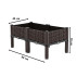 Pakelta modulinė sodo lysvė gėlėms ir daržovėms 80 x 40 x 38 cm, ruda