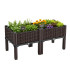 Pakelta modulinė sodo lysvė gėlėms ir daržovėms 80 x 40 x 38 cm, ruda
