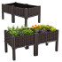 Pakelta modulinė sodo lysvė gėlėms ir daržovėms 80 x 40 x 38 cm, ruda