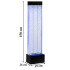 Laisvai pastatoma burbulinė vandens sienelė su led rgb apšvietimu, 150 x 39 x 26 cm