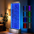 Laisvai pastatoma burbulinė vandens sienelė su LED RGB apšvietimu, 183 x 50,5 x 28 cm