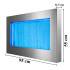 Pakabinamas vandens burbulų fontanas su led rgb apšvietimu, 95 x 55 x 11,5 cm