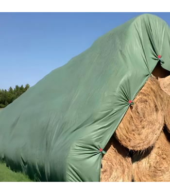 Apsauginė neaustinė medžiaga šiaudų ir šieno kupetoms uždengti, tvirta, 120 g, 9,8 × 12,5 m