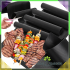 Tefloniniai kepimo kilimėliai BBQ griliui ir orkaitei, 4 vnt., juodi, 33x40x0,2 cm
