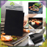 Tefloniniai kepimo kilimėliai BBQ griliui ir orkaitei, 4 vnt., juodi, 33x40x0,2 cm