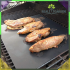 Tefloniniai kepimo kilimėliai BBQ griliui ir orkaitei, 4 vnt., juodi, 33x40x0,2 cm