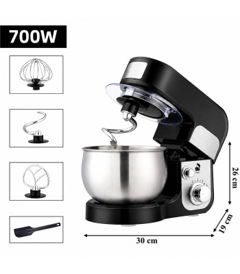 Planetarinis virtuvinis kombainas su dubeniu ir maišymo priedais, 3in1, 700W, 3L
