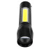 Galingas taktinis LED COB USB akumuliatorinis žibintuvėlis su dėklu ir priartinimu