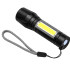 Galingas taktinis LED COB USB akumuliatorinis žibintuvėlis su dėklu ir priartinimu