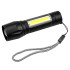 Galingas taktinis LED COB USB akumuliatorinis žibintuvėlis su dėklu ir priartinimu