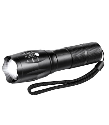 Taktinis LED žibintuvėlis, atsparus vandeniui, karinis, galingas, su priartinimo funkcija, 10W, 200Lm, 300m, T6