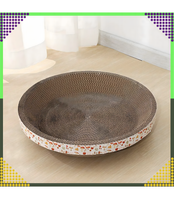 Apvali kartoninė draskyklė katei, dubens formos guolis, 30 cm