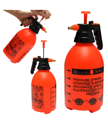 Rankinis slėginis sodo ir buitinis purkštuvas, oranžinis, 3L