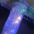 Elektrinė LED žvakutė – įdėklas žvakidei, blizganti, baterijomis, 19,5 cm