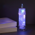 Elektrinė LED žvakutė – įdėklas žvakidei, blizganti, baterijomis, 19,5 cm