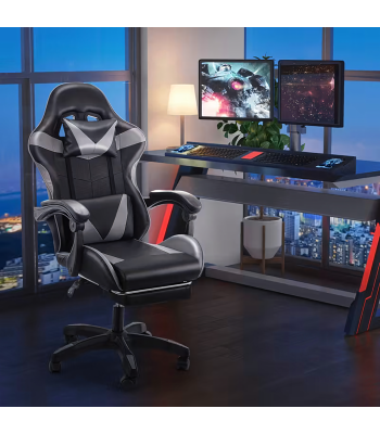 Gaming biuro pasukama kaušo tipo kėdė su kojų atrama, iki 150 kg