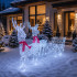 LED elnių kinkinys su rogėmis – 3D kalėdinė lauko dekoracija