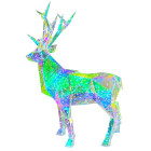 LED 3D holografinis šventinis geometrinis sodo elnias – 90cm