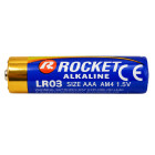 Šarminės baterijos Rocket, 300 vnt. (30 rinkinių po 10 vnt.), LR03 AAA 1,5V LR3