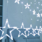 Šviečianti girlianda su žvaigždėmis, 120 LED kalėdinės dekoratyvinės lemputės, 2 m