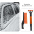 Didelis automobilio sniego šepetys-grandiklis su šluotele
