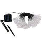 Lauko kalėdinė saulės energija maitinama girlianda su varvekliais, 50 led, 7,5 m