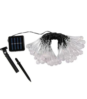 Lauko kalėdinė saulės energija maitinama girlianda su varvekliais, 50 led, 7,5 m