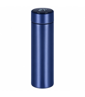 Terminis puodelis-termosas su temperatūros jutikliu ir LCD ekranu, mėlynas, 500 ml