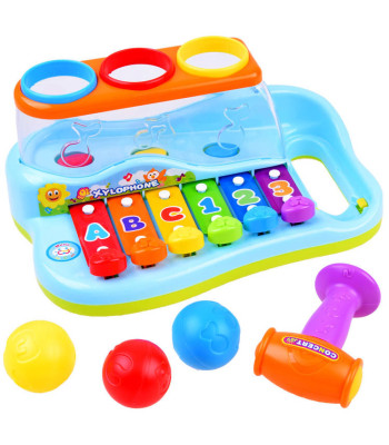 Edukaciniai ksilofonai su kamuoliukais ir plaktuku IN0001