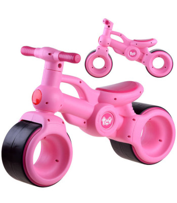 Rožinis balansinis dviratukas
